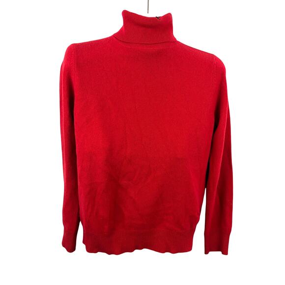 Neiman Marcus Red Turtleneck Sweater - Cashmere Collection Womens MEDIUM - Picture 1 of 10